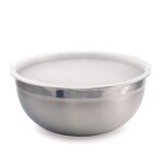 Saladier inox diam. 30 cm + couvercle polypropylne