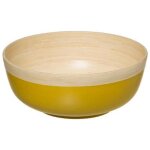 Saladier rond bambou modern 30cm moutarde
