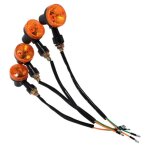 Salalis clignotant moto 4x clignotants universels pour moto clignotant ambre ampoule 12v moto repetiteur ...