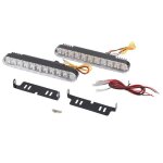 Salalis feux diurnes led 2x 30 led voiture 12v dc feux diurnes drl conduite lumi�re du jour lampe clignotant ...