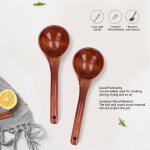 Cuill�re en bois - salalis - louche 2 pcs - bois de camphre - long manche - compatible lave - vaisselle ...