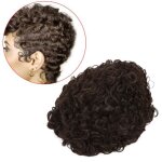 Perruque courte boucl�e ondul�e pour femmes - salalis - marron - cheveux synth�tiques