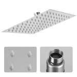 Pommeau de douche carr salalis - acier inoxydable - g1 / 2 - argent