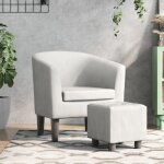 Sale 2024 fauteuil salon jms - fauteuil cabriolet avec repose - pied - blanc similicuir 134kg 2867