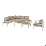 Salon dangle de jardin paradize 6 places blanc - hesp�ride