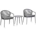 Salon de jardin 2 personnes - outsunny - 2 fauteuils 1 table basse - coussins inclus - plateau en verre ... Salon de jardin 2 personnes - outsunny - 2 fauteuils 1 table basse - coussins inclus - plateau en verre ...