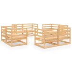 Salon de jardin 8 pcs bois de pin massif mothinessto ly7163