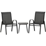 Outsunny - ensemble de jardin - acier - 55x72x89cm - noir Outsunny - ensemble de jardin - acier - 55x72x89cm - noir