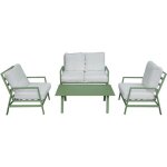 Salon de jardin en m�tal queens - 4 places - vert