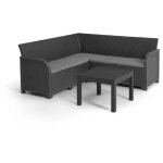 Salon de jardin - résine aspect rotin tressé - allibert by keter - 5 personnes - sanremo - gris graphite ... Salon de jardin - résine aspect rotin tressé - allibert by keter - 5 personnes - sanremo - gris graphite ...