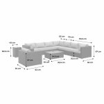 Salon de jardin en r�sine tress�e - venezia - beige. coussins beige - 8 � 10 places