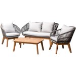 Salon de jardun maui en bois dacacia 100% fsc - gris - 4 places