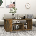 Table basse - non spcifi - 100x50x40 cm - bois dingnierie - chne fum - contemporain