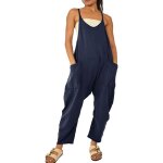 Salopette femme t salopette dcontracte sans manches jumpsuit sling combinaisons avec poches casual ...