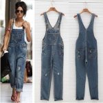 Salopette femme jeans - barboteuse baggy pleine - fr04ipb