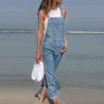 Salopette femme jeans - bleu avec ceinture - fr56pga