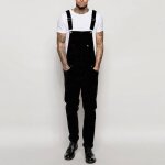 Salopette salopette pour homme en jean avec poche streetwearnoir