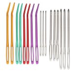 Salutuya aiguilles mousses  gros chas aiguilles  fil largeeye pointe courbe en aluminium tissage ...