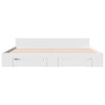 Salutuya cadre de lit avec tiroirs blanc 180x200 cm bois dingénierie - qpi01928 Salutuya cadre de lit avec tiroirs blanc 180x200 cm bois dingénierie - qpi01928