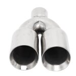 Salutuya embout dchappement double pour voiture embout dchappement double en acier inoxydable 63x89mm ...