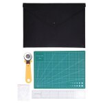 Salutuya ensemble tapis de coupe autocicatrisant a4 avec cutter rotatif 45mm pour loisirs cratifs et ...