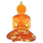 Salutuya figurine bouddhisme statue de bouddha assis transparent figurine bouddha en rsine sculpture ...