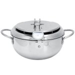 Salutuya friteuse japonaise tempura 28cm pot en acier inoxydable 201 avec thermomtre et filtre  huile ...