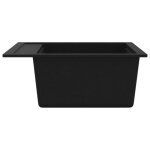 vier de cuisine - salutuya - j1876 - granit noir - 1 bac - rsistant  la chaleur - facile  assembler ...