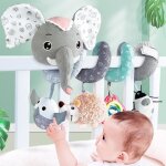 Salutuya jouets suspendus dactivité en spirale jouets de landau en spirale déléphant pour bébés musique ... Salutuya jouets suspendus dactivité en spirale jouets de landau en spirale déléphant pour bébés musique ...