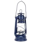 Lanterne - salutuya - lampe � p�trole r�tro - style vintage - fer et verre - couleurs bleu et rouge