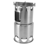 Salutuya po�le � bois ext�rieur r�chaud portatif en acier inoxydable pour r�chaud de camping � bois pour ...