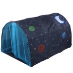 Tente pour enfants - salutuya - tunnel portable - moustiquaire - dimensions 140x100x80 cm - bleu