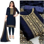 Salwar kameez bleu vert nitya churidar robe indienne bollywood anarkali mariage brode dore Salwar kameez bleu vert nitya churidar robe indienne bollywood anarkali mariage brode dore
