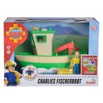 Sam le pompier - coffret bateau de peche de charlie - avec grue et treuil fonctionnels - figurine accessoires ...