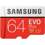 Samsung carte micro sd evo plus - 64 go - avec adaptateur sd - classe 10 Samsung carte micro sd evo plus - 64 go - avec adaptateur sd - classe 10