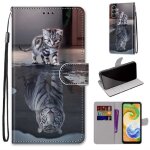 Pour samsung galaxy a13 5g - m13 5g - a04s 6. 5 housse tlphone tui [chat et tigre] pu tui antichoc ...