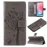 Pour samsung galaxy a25 5g 6. 5 housse tui [gris] housse tlphone magntique flip pu en cuir - arbre ...