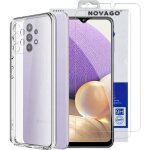 Compatible samsung galaxy a32 4g - coque gel transparente solide et 2 protections vitre �cran verre tremp� ...