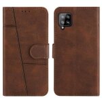 Samsung galaxy a42 5g housse en cuir portefeuille � rabat t�l�phone portable pochette �tui de protectionmarron ...