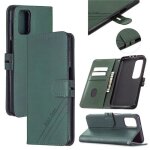 Pour samsung galaxy a52 5g 6. 5 etui vert fonc� housse t�l�phone pu cuir etui portefeuille flip