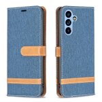 Pour samsung galaxy a54 6. 6 housse etui en pu cuir housse t�l�phone de pochette bleu dencre tissu oxford ...