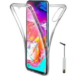 Pour samsung galaxy a70 sm - a705f: coque arriere silicone 360 protection intgrale avant et arrire ...