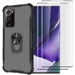 Coque r�sistante - novago� - samsung galaxy note 20 ultra - b�quille - 2 �crans verre tremp� - noir