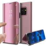 Pour samsung galaxy s10 plus clear view etui � rabat cover flip case housse translucide miroir antichoc ...
