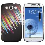 Pour samsung galaxy s3 i9300 - i9305 neo - lte 4g: coque gel de couleur toile filante - noir + mini ...