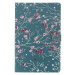 Pour samsung galaxy tab s6 lite 10. 4 sm - p610 - p615 tablette housse tui  rabat fleur bleue pu cuir ...