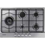 Cuisinire  gaz - samsung - na75m3130as - acier inoxydable - 5 brleurs - noir