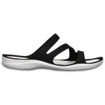 Sandales de bain - crocs - swiftwater - noir / blanc - fermeture scratch - confort plat Sandales de bain - crocs - swiftwater - noir / blanc - fermeture scratch - confort plat