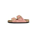 Sandale birkenstock arizona big buckle - birkenstock - rose - cuir - femme - basse - boucle de serrage ...