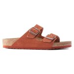 Sandales birkenstock arizona en cuir nubuck - desert buck burnt clay - taille 39